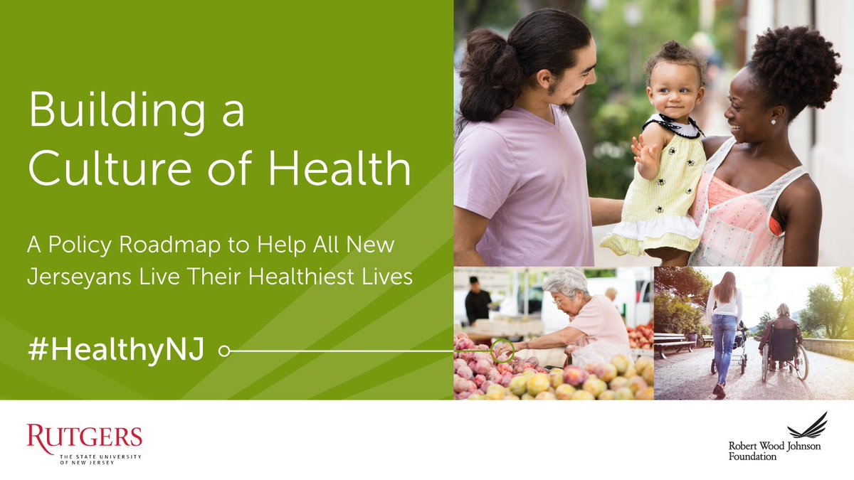 RWJF's tweet photo. It's time to build a New Jersey where good health is possible no matter who we are, where we live, or how much money we make. Informed by communities across NJ, we identified 13 policy priorities for building a more equitable and #HealthyNJ. https://t.co/1QB3wBlvvG https://t.co/xgTrAHkvHl