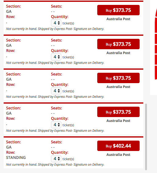nancekilpatrick's tweet photo. Either people are out here scamming or scalpers were allowed into a 'fan' presale for Gambino (GA is already sold out and tickets haven't gone on sale to general public yet)... Either way @Ticketek_AU and/or @LiveNationOzNz should be looking into it bc its super gross behaviour! https://t.co/IZWh6Ljlr4