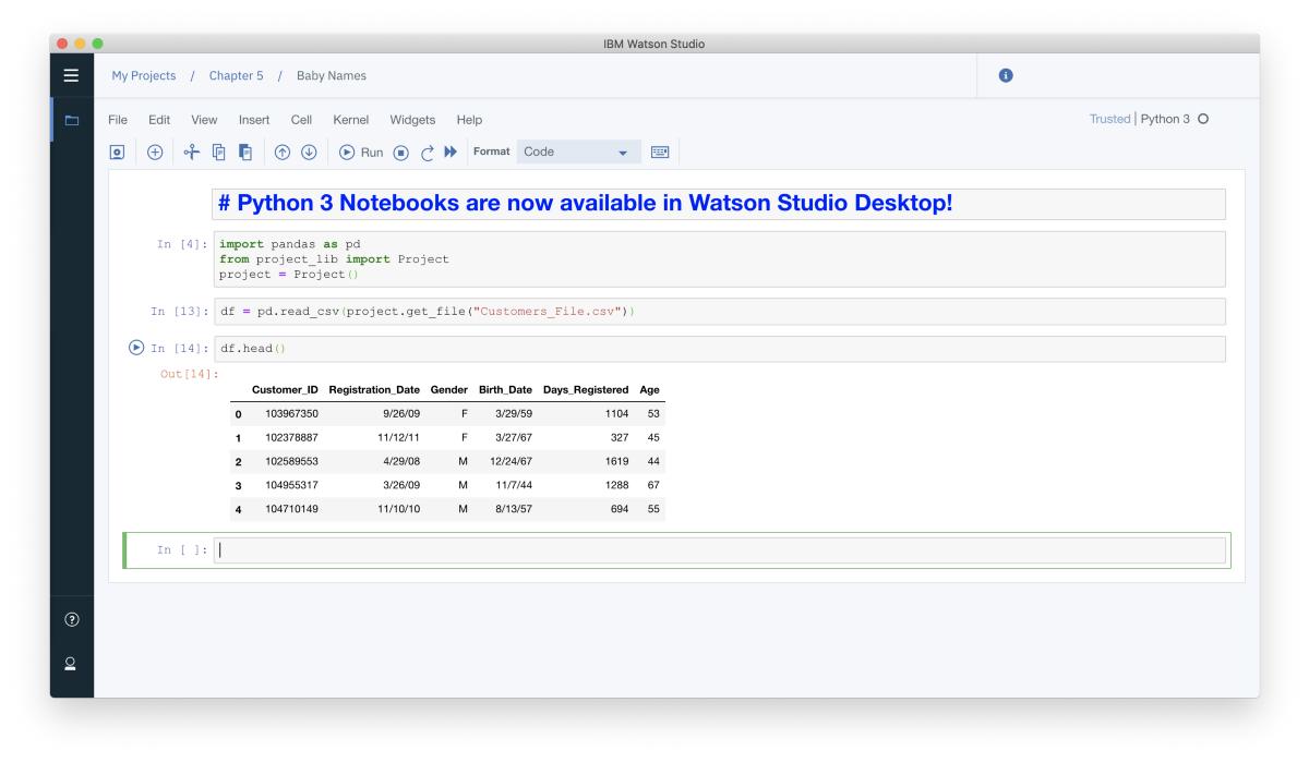 RobGuern's tweet image. Watson Studio Desktop now includes Notebooks &amp;amp; Database support #IBM #IBMWatson #IBMDigitalCharge bit.ly/2VSwFJM