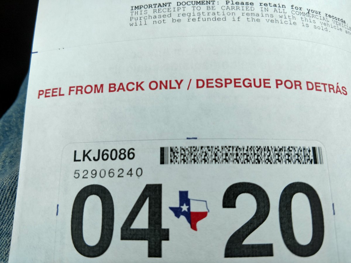 Childish? Maybe. But... I have THE BEST registration sticker for the entire next year! 
#alrightalrightalright