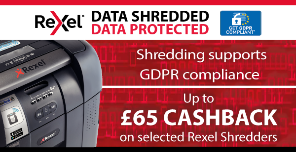 With the anniversary of the #GDPR legislation fast approaching, it is time to ask, Is your data safe? Are you compliant? Take advantage of some great deals on <a href="/rexeleurope/">rexeleurope</a> Shredders including up to £65 Cashback! Follow this link - bit.ly/2tRK4oZ #shredding