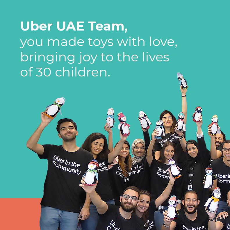 MawadaProject's tweet photo. We're celebrating the passionate, giving spirit of the @Uber_UAE team and others like them! Thanks for being a team of #UberLegends

#spreadjoy #csr #teambuilding #communityservice #uberinthecommunity https://t.co/D1akr1k2zW