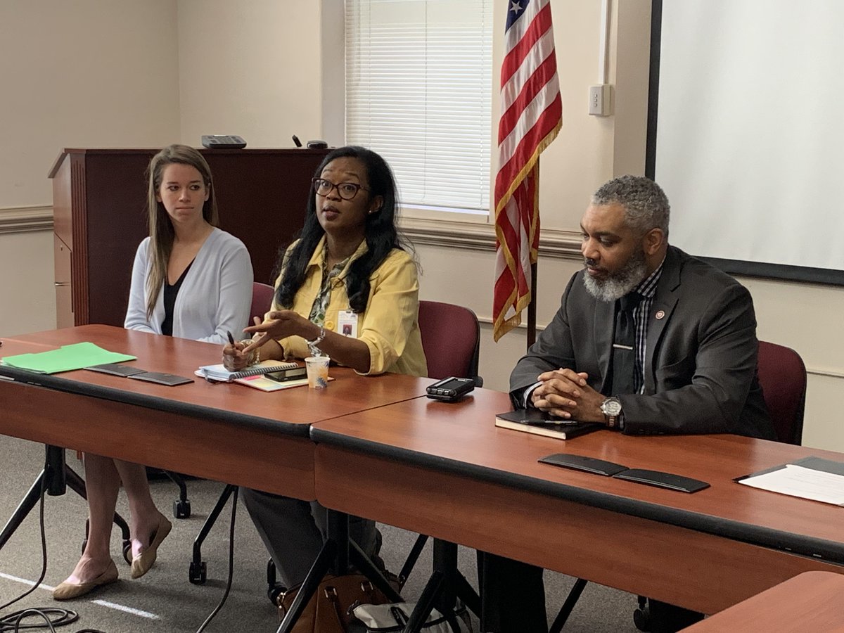 ncdhhs's tweet photo. Great conversations this morning at the Chat and Chew held by the Office of Minority Health and Health Disparities. The discussion today was about embracing the whole family. Thank you to our panelists @erikatferguson, Tonya Daniel and Sherod Holloway! #NCMHM @CPWrightMPA https://t.co/mikL3DZXN6