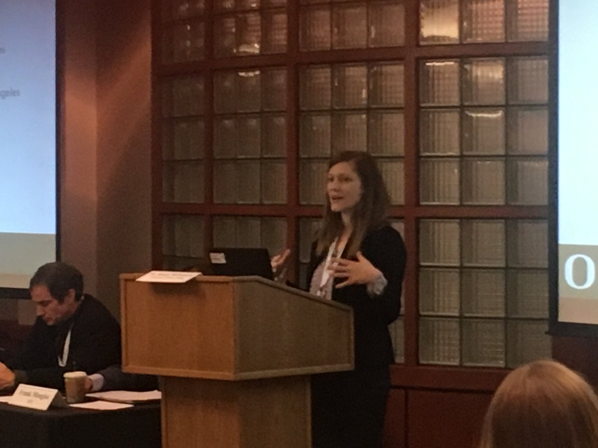 ACTNational's tweet photo. Dr. Ann Brown from @uoregon discussing equity in ridesharing at @UTAustin #EmergingMobilitySummit this morning. https://t.co/NEaXdCgDtb