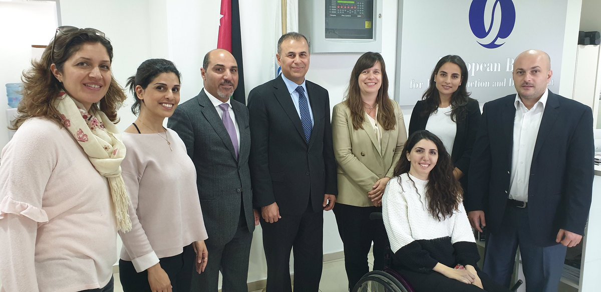 heikeharmgart's tweet photo. Happy to host a round table @EBRD with the SG of @MOTA_Jordan and the inspirational Aya @aaghabi @AccessibleJo to discuss how to make #Jordan’s amazing #tourism sites more accessible for all - and show off EBRD’s now fully accessible Jordan office as well https://t.co/8QCzqLFhQ6