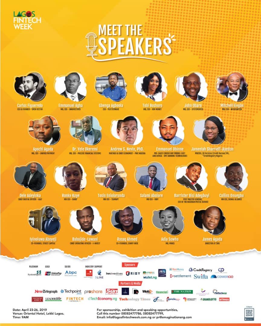 FintechWeekLag's tweet photo. Lagos Fintech Week (LFW) is an invigorating week of distinct FinTech events that delivers exciting discussions, stimulating demos and insightful debates. #LagosFintechWeek https://t.co/dB8a84VMQs