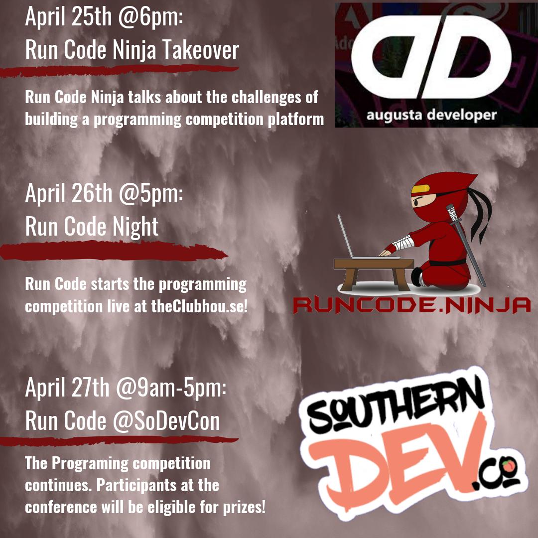 SoDevCon's tweet image. Run down of what's going down. #programmingcompetition #tech #innovation #conference #augusta #sodevcon
Tickets: eventbrite.com/e/southern-dev…