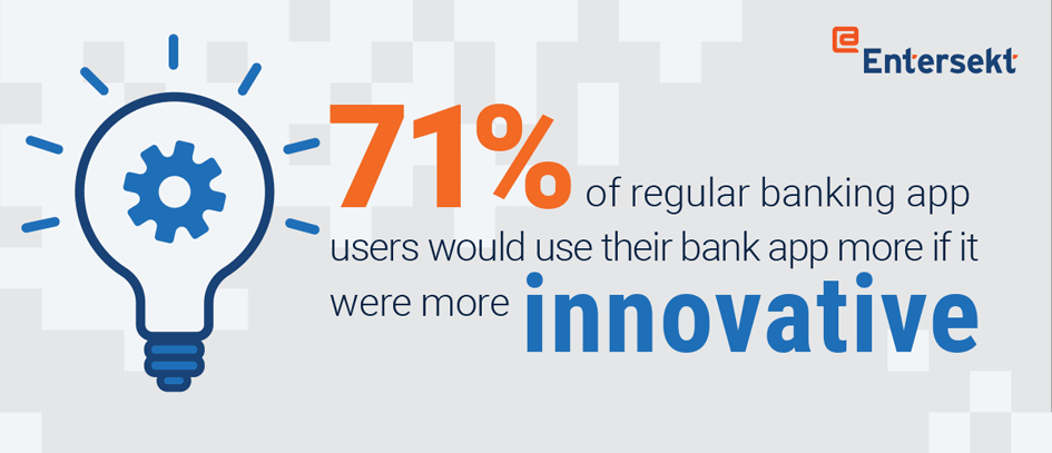 Entersekt's tweet photo. Users of #mobilebanking are hungry for innovation. For clues to boosting usage and engagement, download @Entersekt’s illustrated report of findings from this year’s US #consumersurvey https://t.co/sShxrnjWoT #authentication #mobilepayments #remoteenrollment https://t.co/E0hwaTmYph