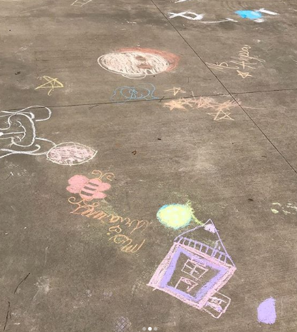 SharanR2's tweet photo. These are some of the chalk designs that the kids did a couple a weeks back. #UpstateDS https://t.co/eIdQ8nhNf3