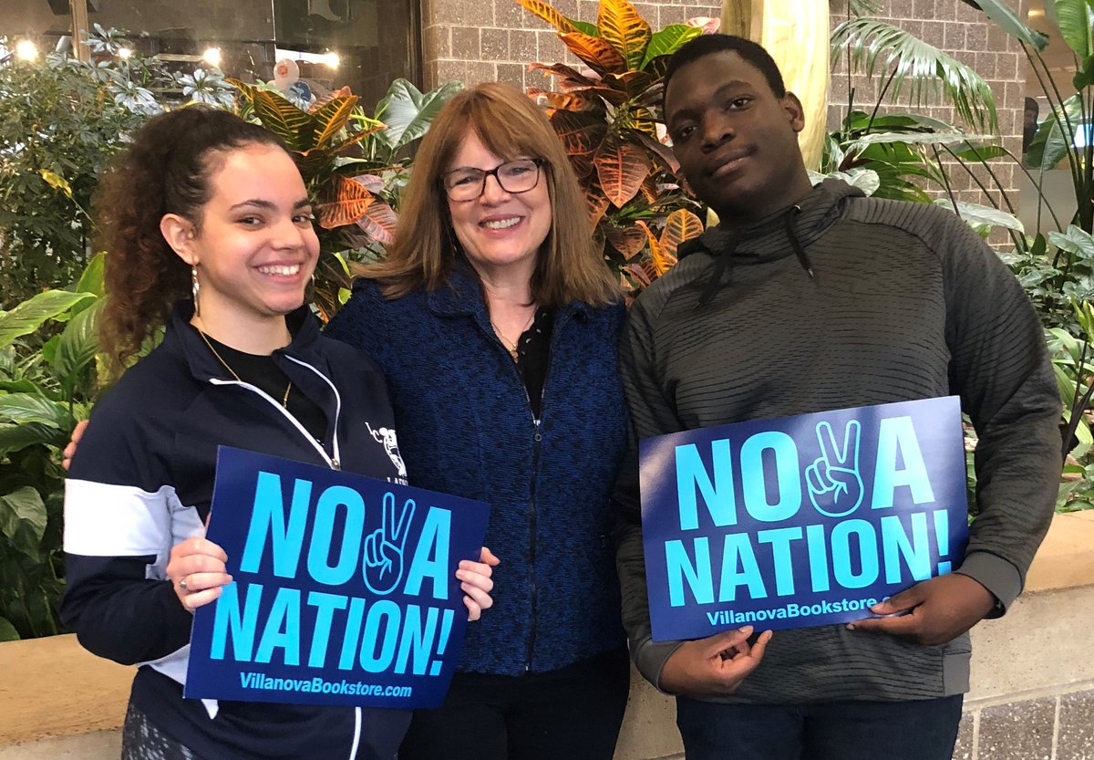 Two current students at Villanova, at least two more on the way, the Lion-Wildcat connection is STRONG. Picture here is former President Celia Triggs Honohan ‘74 with Angelo Gilot and Valerie Rodriguez, both class of 2018, BOTH on full academic scholarship! #ICPride