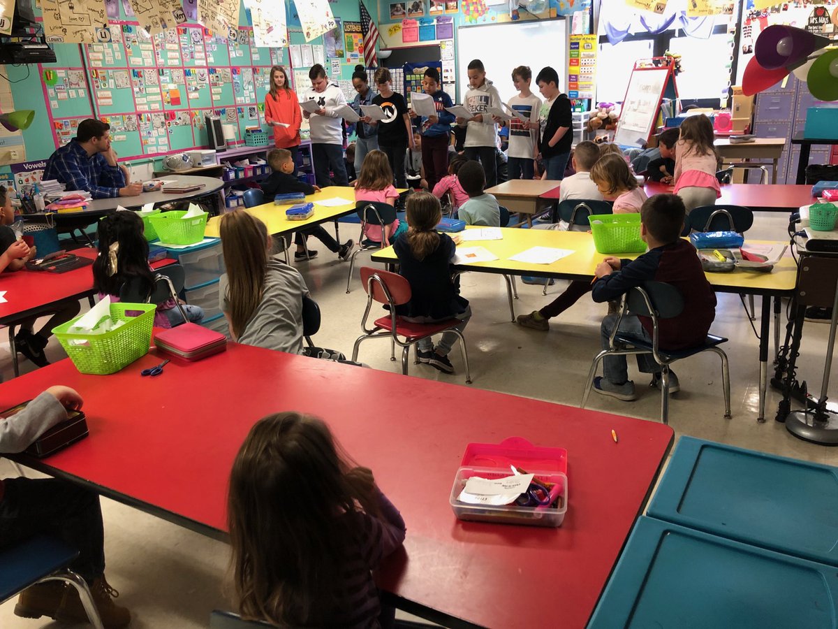 Our 5th grade students did an awesome job presenting readers theater to our kindergarten students.