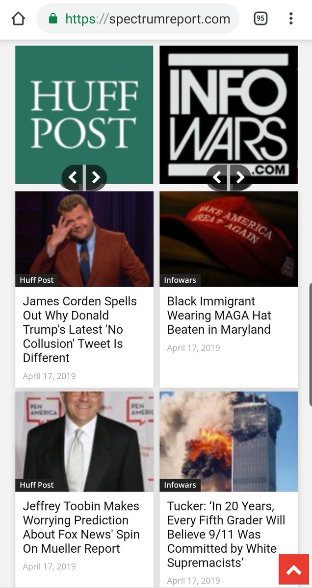 SpectrumReport's tweet image. This morning's #news headlines slow split of information readers are getting from left and right spectrumreport.com