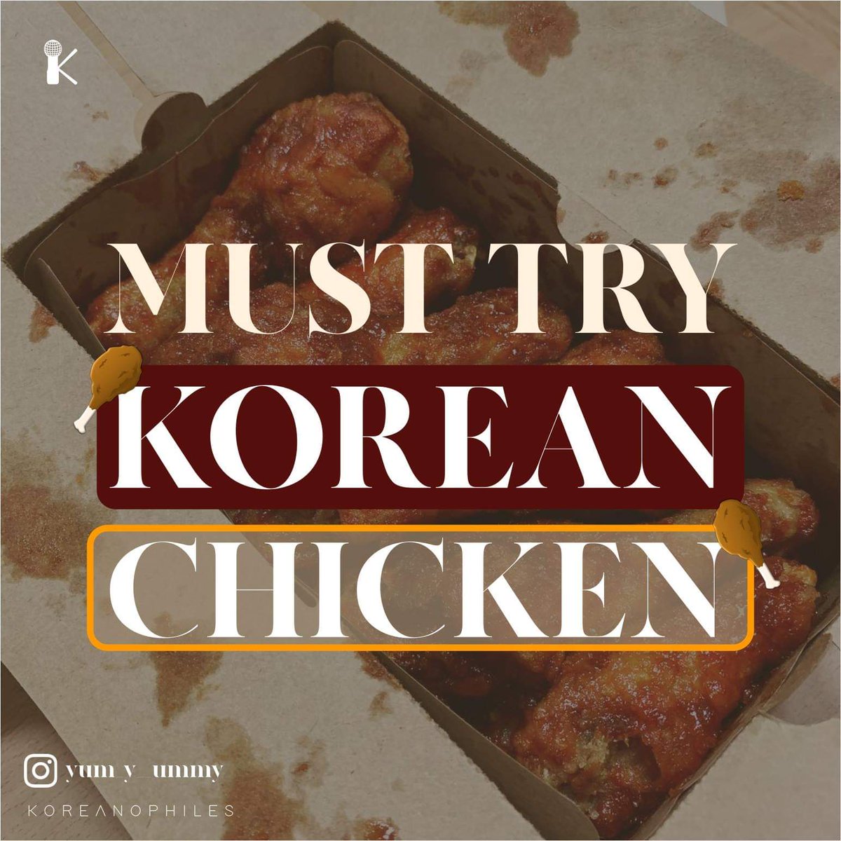 koreanophiless's tweet photo. #MUST_TRY:😋 You can't leave #Korea without
tasting their #Chicken! 🍗 Here are
some of the best chickens in #SouthKorea! 🍗 ⬇️
Chicken is lifeeee! 🤩 https://t.co/wnoOqrFVJI