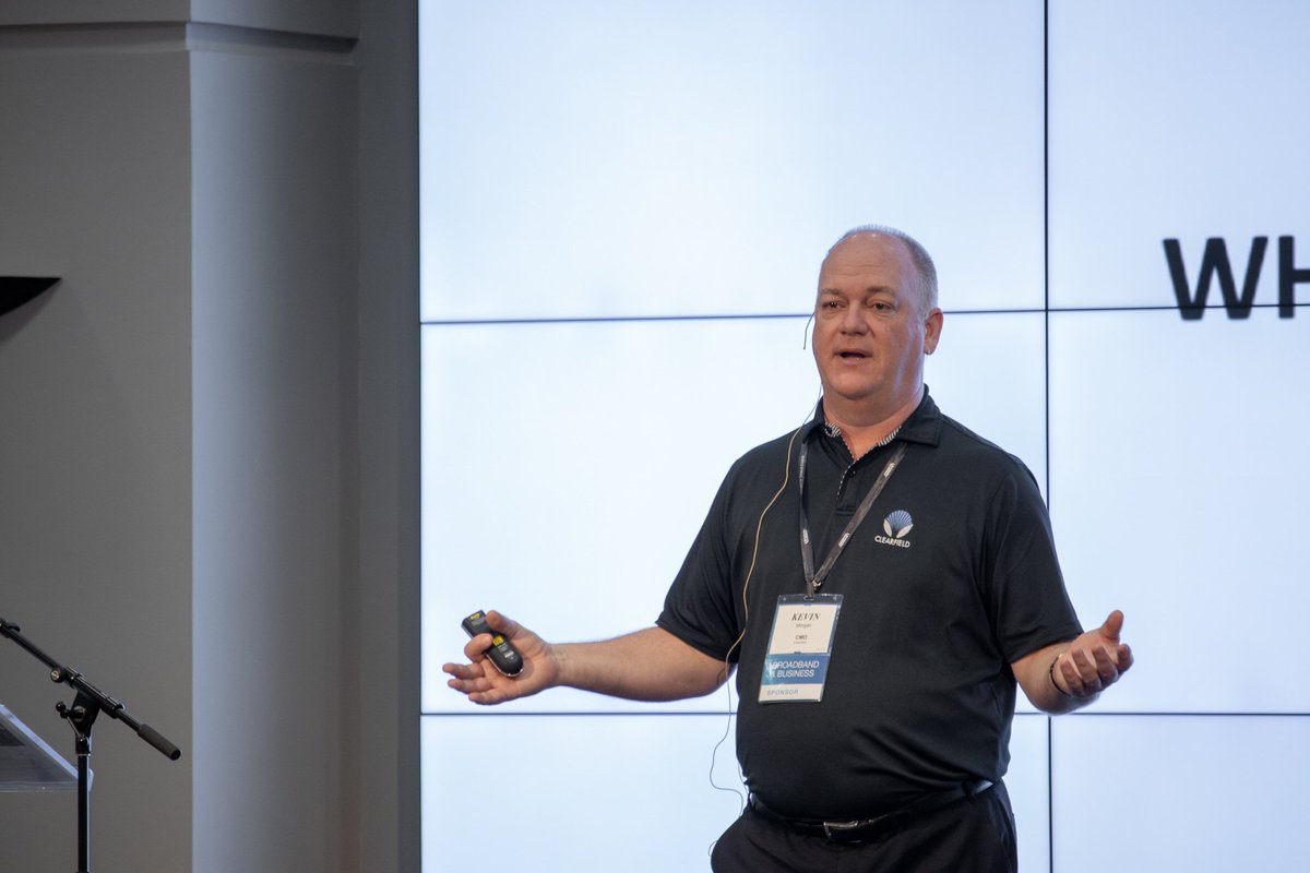 Adtran's tweet image. @ClearfieldFiber CMO, @kevinmorgan520 presenting at #adtranBBSS19 #ADTRAN #Internet #Wifi