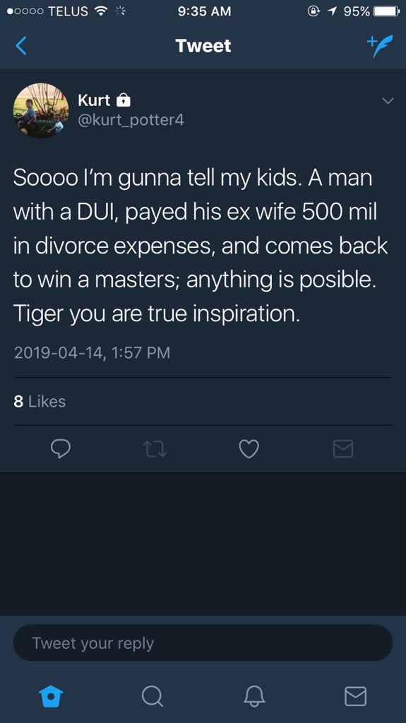 colt16's tweet photo. @kurt_potter4 Pretty sure you pre-answered your own question bud! #tiger https://t.co/3YebydqFV8
