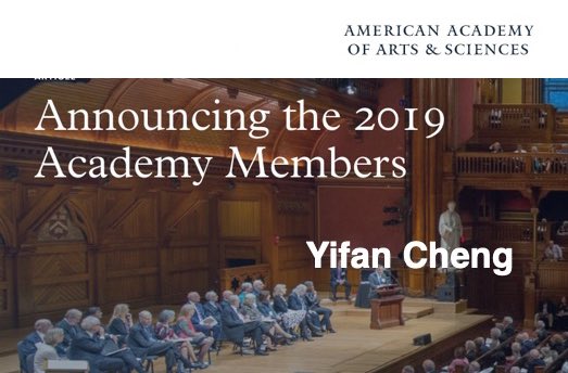 danengw's tweet photo. Congratulations to Yifan for his election to the American Academy of Arts and Sciences! https://t.co/h2vlVHSTtj