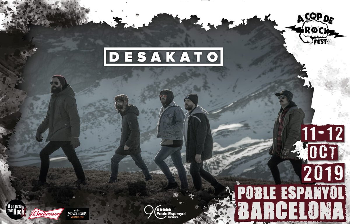 💥👊🏻¡1a CONFIRMACIÓN : DESAKATO! 👊🏻💥
<a href="/desakatorock/">DESAKATO</a> , uno de los mejores grupos de la escena nacional es la 1a confirmación del <a href="/acopderockfest/">A Cop de Rock Fest</a> ‼️ÚNICO CONCIERTO EN BARCELONA EN 2019‼️
🎟Atent@s a nuestras redes muy pronto pondremos las primeras entradas y abonos a la venta 😁