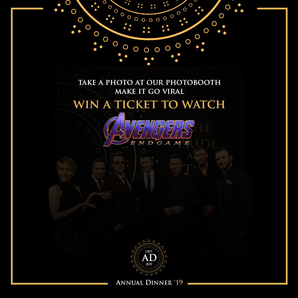 ubitad19's tweet photo. HEY THERE, MARVEL FANS!
What if we tell you guys that you can get a FREE TICKET to watch “THE END GAME” in cinema? Isn’t that a mind-blowing offer?
Snap back to reality because this is real! 😃

*For rules check out our facebook page*

#AD19
#BestOfEver
#ThePrideAndThePromise https://t.co/UMj1BfQcBe