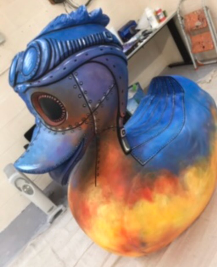 LetsGoQuackers's tweet photo. A year ago Auntie @LoisCordelia was here in Telford bringing Once Upon A Fairytale to life 

&amp; a year ago yesterday Auntie @Donnaedendesign bringing Coalbrookdrake &amp; Auntie @NickyMeechan bringing Dr Duck into this duck loved world for @CJWildlife @charlton_school

Special times🦆 https://t.co/eTjidW4O0a