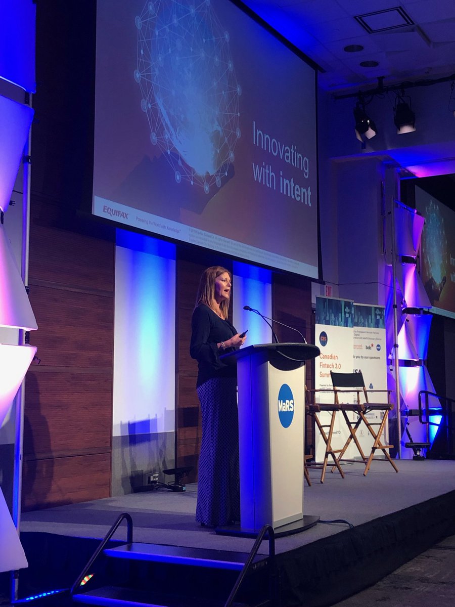 MisekPeter's tweet image. #FintechSummitTO ⁦@Equifax⁩ ‘s Lisa Nelson walking through their partnership approach and innovation