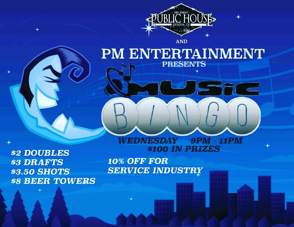 #musicbingo <a href="/SideshowPM/">Sideshow</a> $1 wells all night