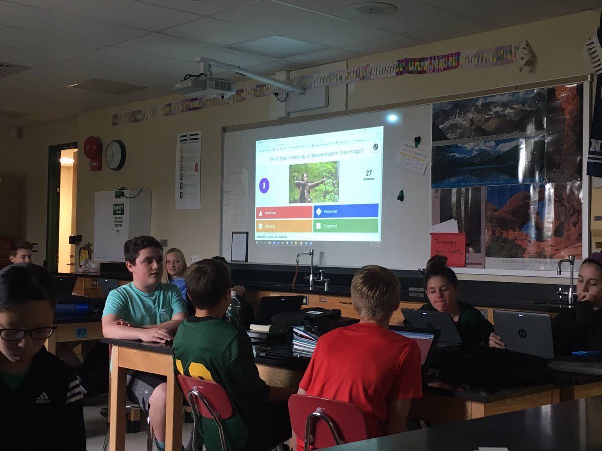 CBLovuolo's tweet photo. Today to end our Energy Unit, Ss played the same #Kahoot as they did on the day 1. We compared today’s scores to the ones from 6 weeks ago &amp; Ss were blown away by their own progress! This added a twist to the game in the classroom! #CBSDscience #cbinnovate #cbsdtech #holicong https://t.co/ZnhfhrNlmK