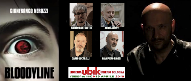 Ink_Edizioni's tweet photo. @BolognaCult buon pomeriggio, venerdì presentiamo alla Ubik Bloodyline di Gianfranco Nerozzi @IlneroNero insieme a lui Lucarelli, Rigosi, Cotti e Bortolotti ma non mi rispondete!! luisa 347 9745344 https://t.co/RquOHClupq