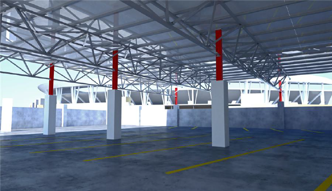 ApadanaSolar's tweet photo. Apadana Solar begins construction on the Ramp A Community Solar Garden, a 1.3 MegaWatt array supported by a steel canopy mounted atop the existing columns, offsetting 175 homes.
This week the column anchor bolts will be installed and the steel will be lifted to the roof by crane https://t.co/RNWreLexiQ