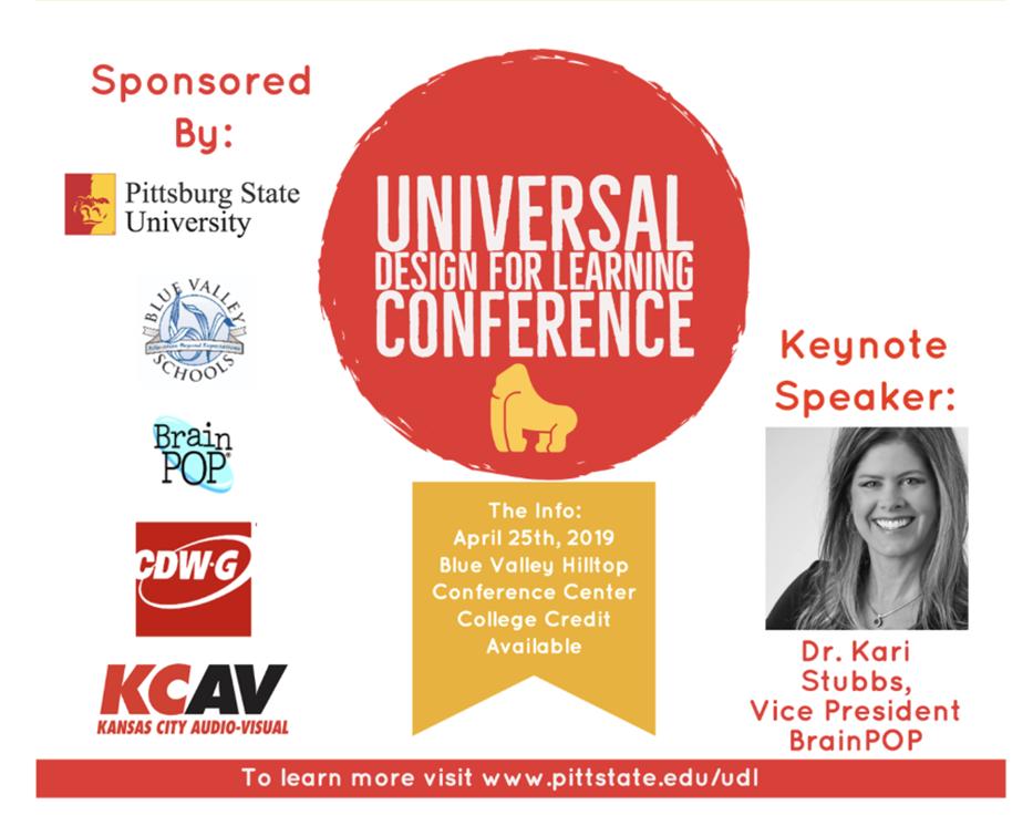 karistubbs's tweet photo. Honored to be the keynote speaker at next week's event - my former home teaching district! Looking forward to connecting! https://t.co/kkmMDWMX0p #UDL19 @pittstate @bvschools @brainpop https://t.co/YoqU0nc1ar