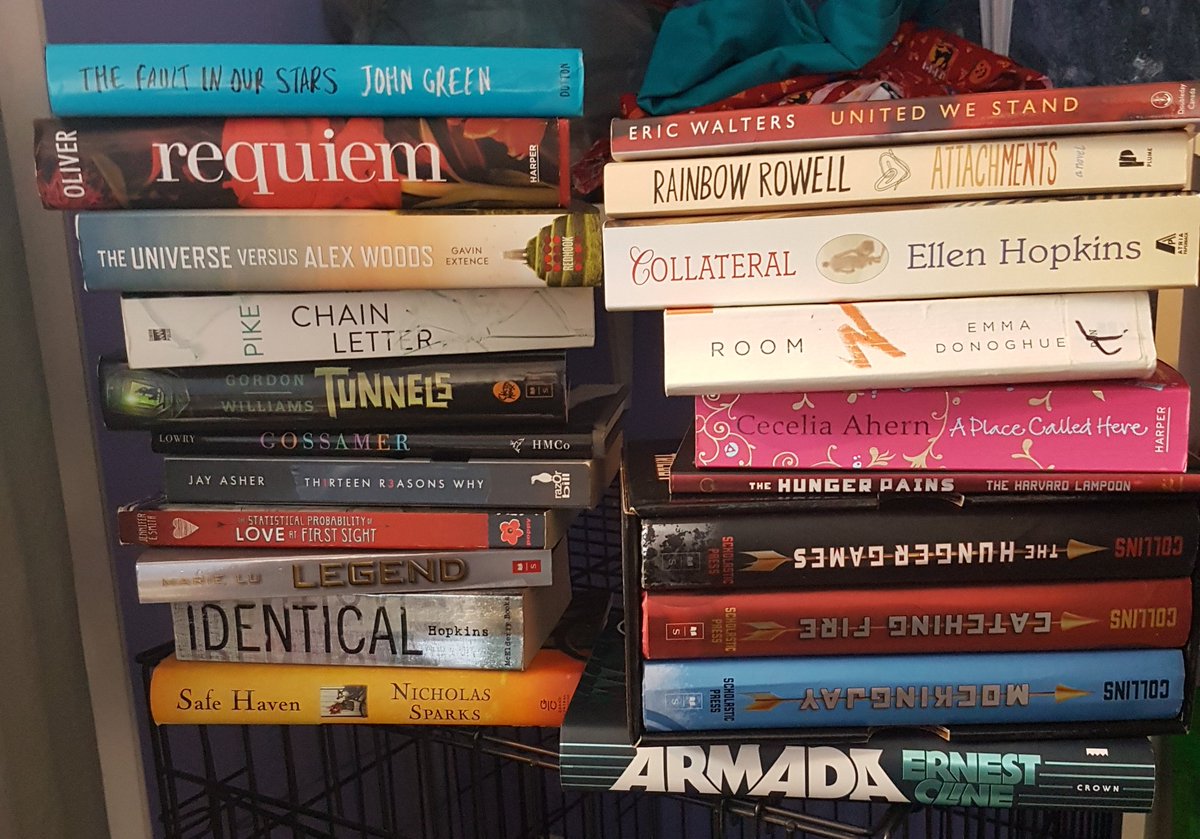 Looking for some #middleyears/#YA books to add to your #classroomlibrary? I'd love to keep all of these but I just don't have the room. Send me a message if you're interested!! @URFacofEd #edtc300 #edtc400