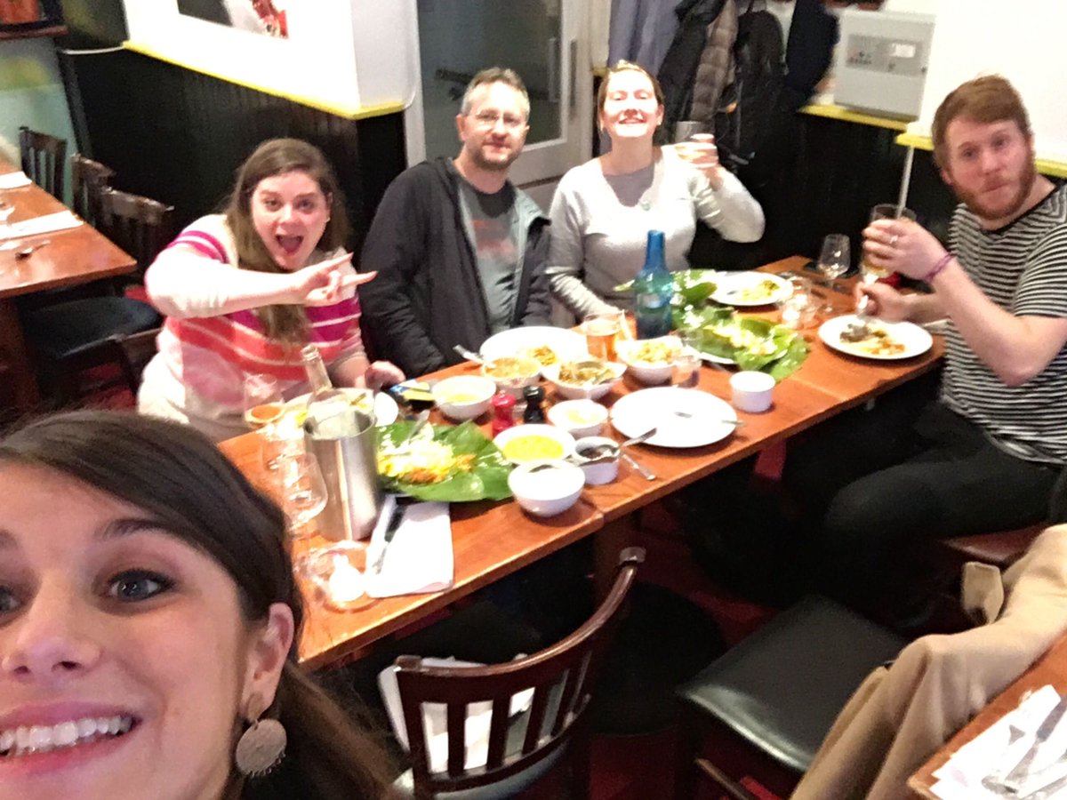 WorldRemitLife's tweet photo. Well done to our Social Committee for organising the @WorldRemit Annual Pub Quiz last week. It was a tough competition, with 8 teams in attendance. No time for photos on the night, but here are the winners out for their celebratory dinner! #winners #WorldRemitPubQuiz2019 https://t.co/IGLeABfDPo