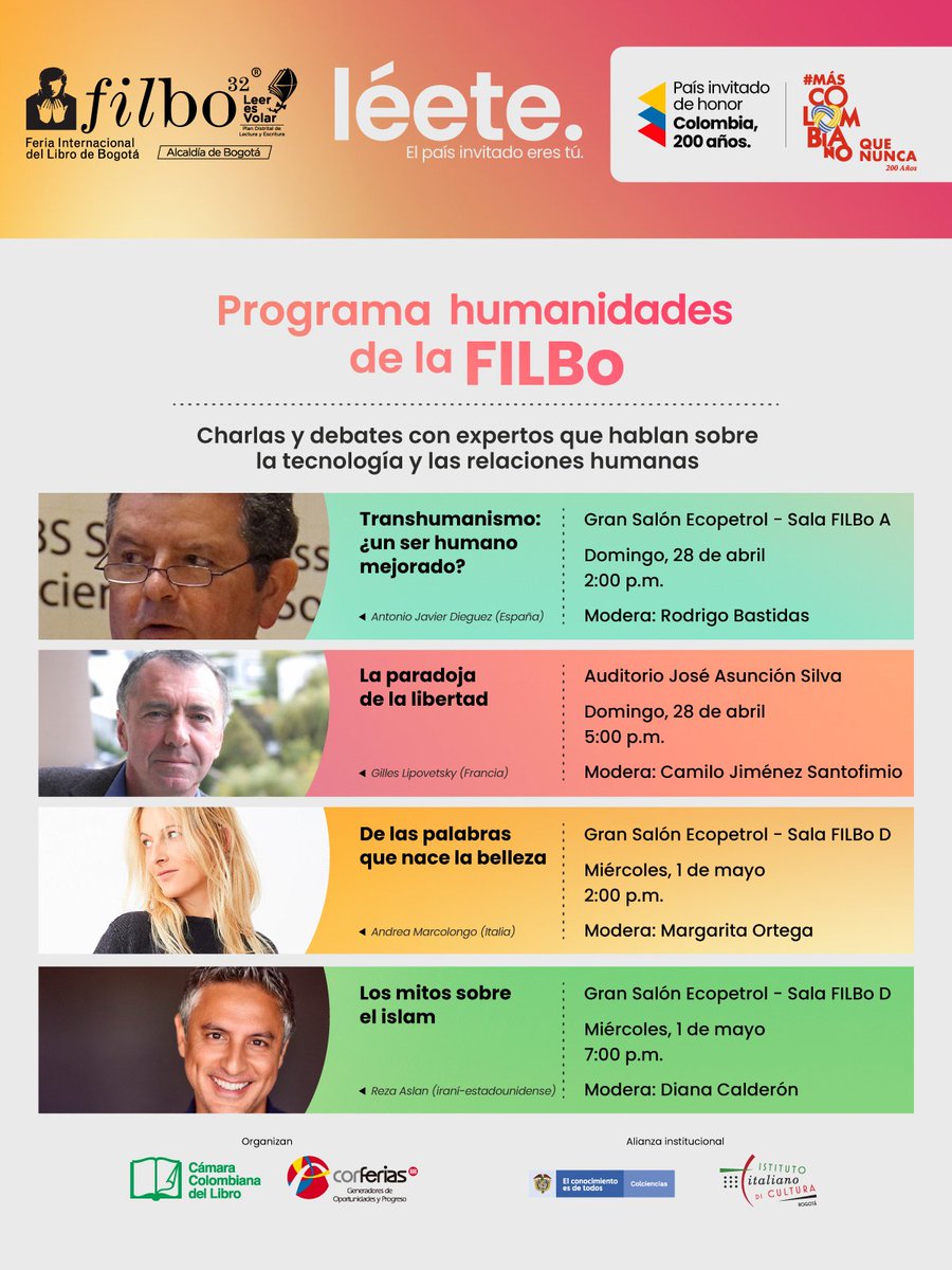 ¿Qué es el transhumanismo? ¿Cómo podemos usar la tecnología en beneficio del ser humano? Conoce las discusiones que se están generando en el mundo, respecto al uso de la tecnología de la mano de investigadores, académicos, filósofos y escritores #FILBo2019 http://bit.ly/2TPDqdk
