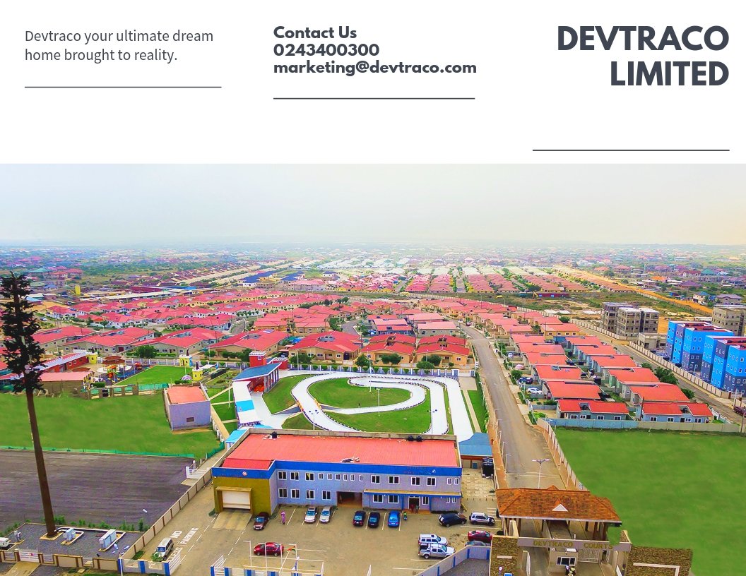 DevtracoLimited's tweet photo. A perfect and beautiful view of the Biggest Residential Estate in Ghana.
#DevtracoLimited #RealEstate https://t.co/UPXhXnM3Cy