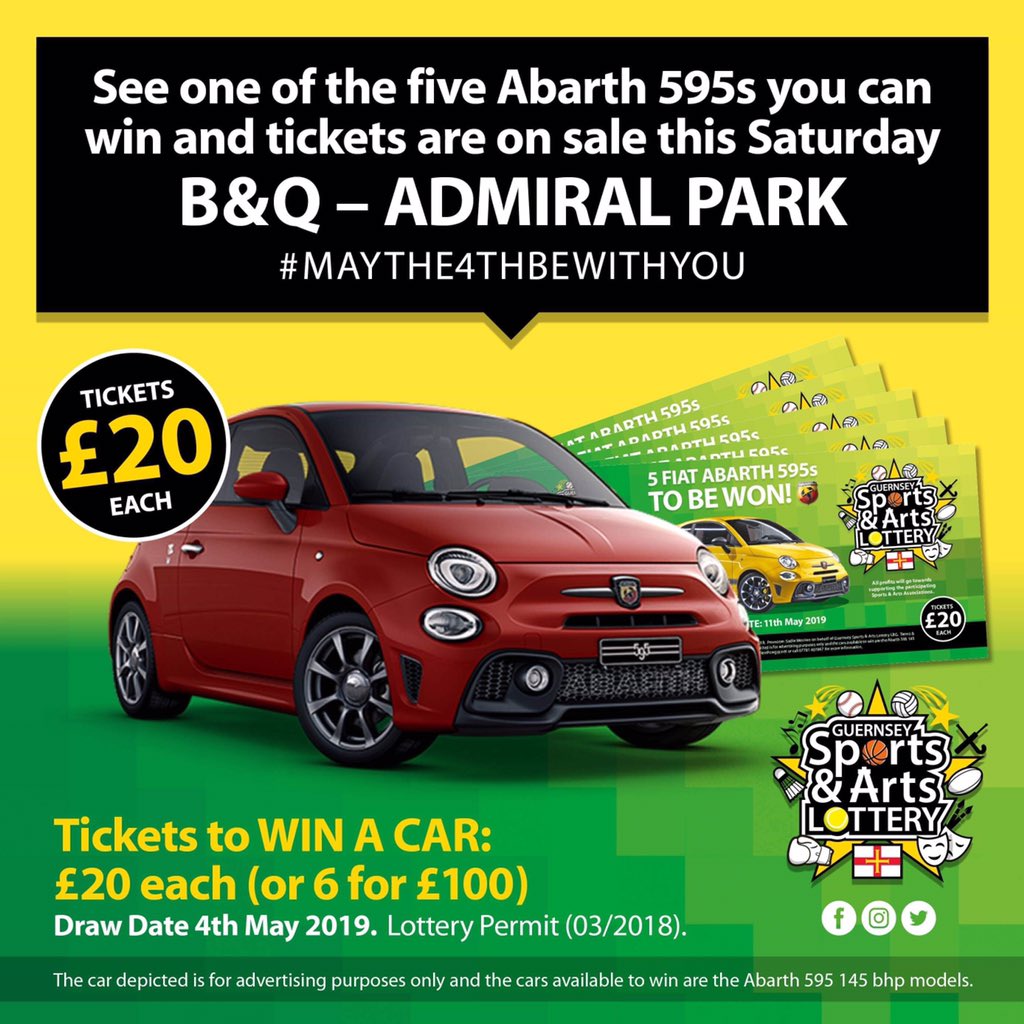 Tickets to WIN A CAR will be on sale this Saturday April 20th at Admiral Park with Guernsey Basketball from 10am - 4pm, thank you for your support and good luck!!