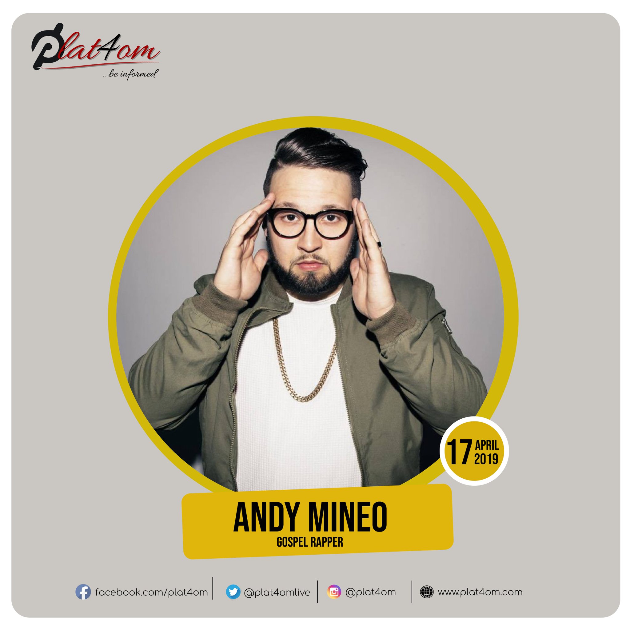 Happy birthday to Gospel Rapper Andy Mineo     . 