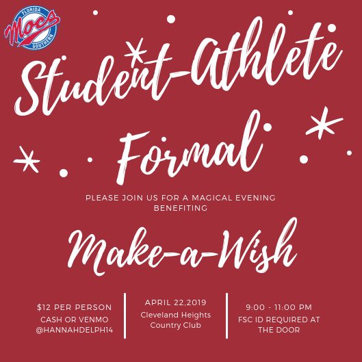 Student-Athlete Formal is coming quick! Buy your tickets now and meet us for a night of dancing and more!