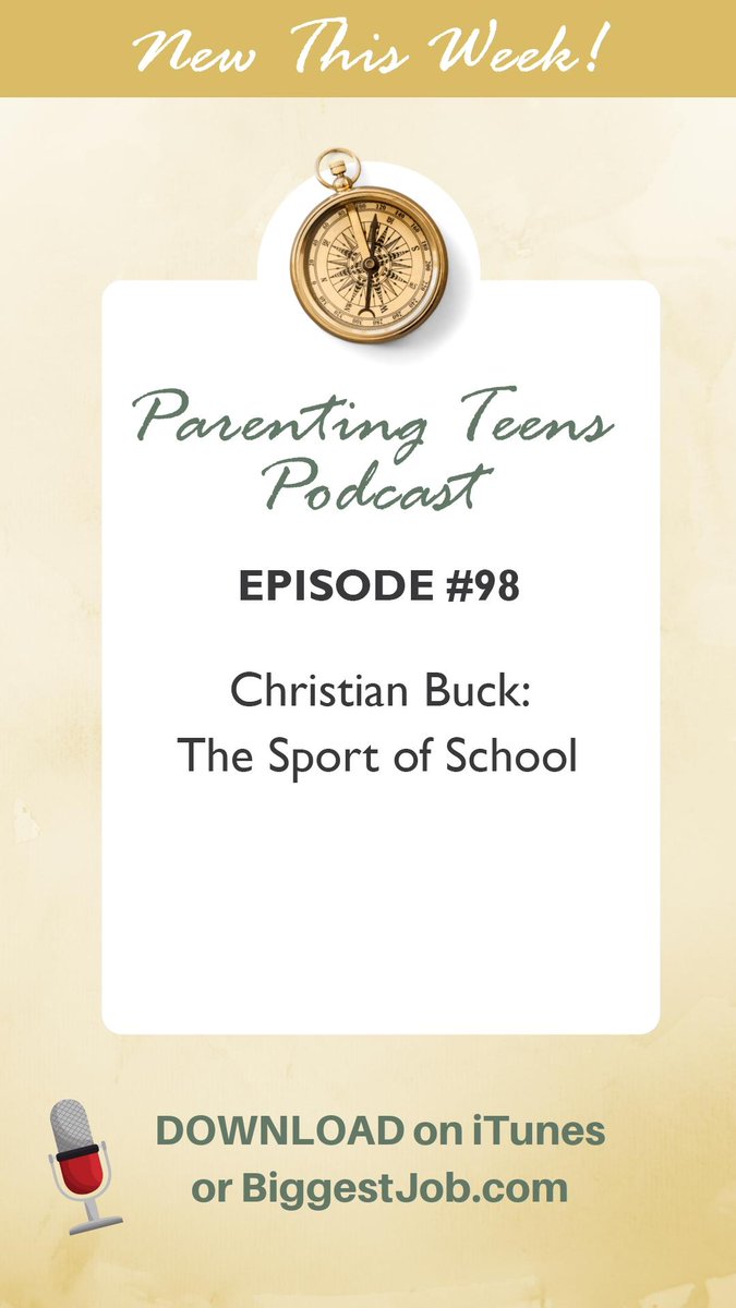 On this week's #ParentingTeens podcast, we talk with Christian Buck about "The Sport of School: How to Help Student-Athletes Improve their Grades for High School, College, and Beyond!" ow.ly/yyCx30oszKO #HydeFamily
