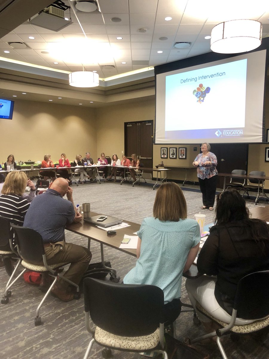 AshTagMath's tweet photo. @MelissaAhlgrim presented to Enid Administrators this morning about the importance of providing the right intervention for students! Talk about an engaging session! #oklaEd https://t.co/E2PdqsbQTi