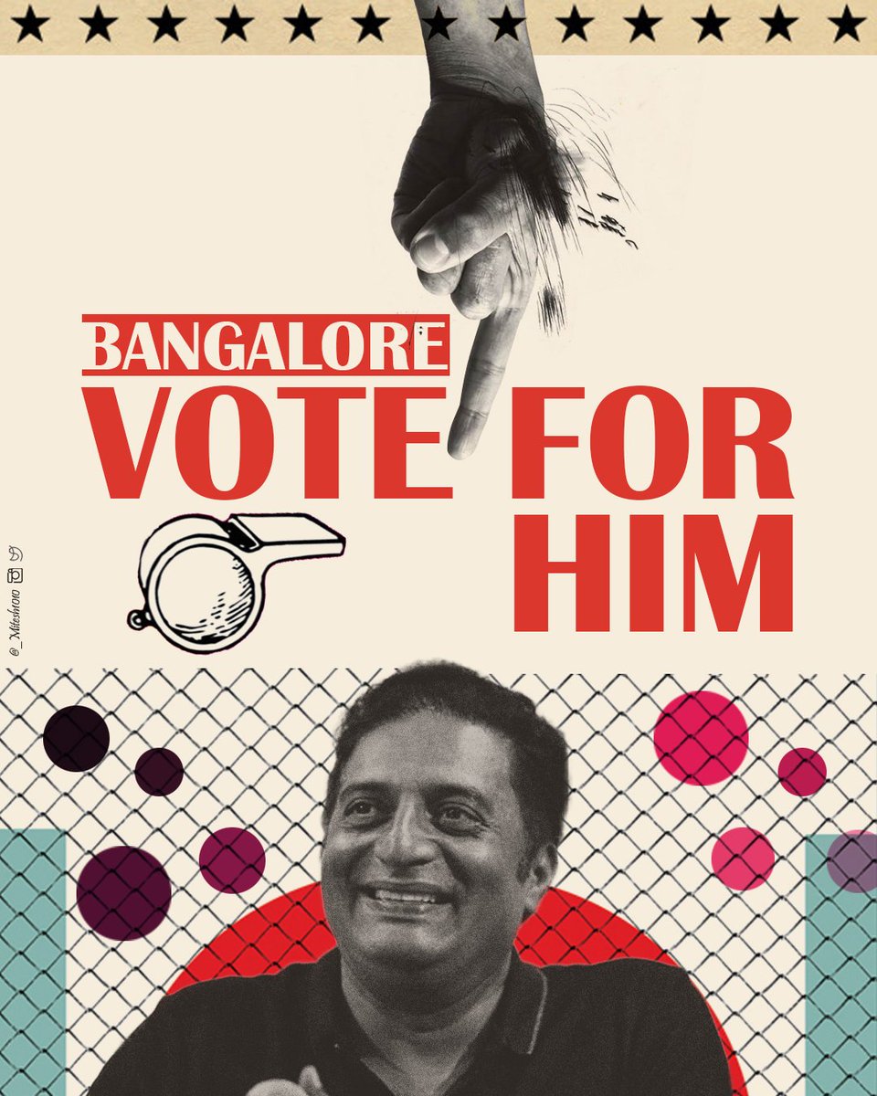 _MiteshGandhi's tweet image. Bangalore, please vote for @prakashraaj 😍😍
#PrakashRaj4Parliament