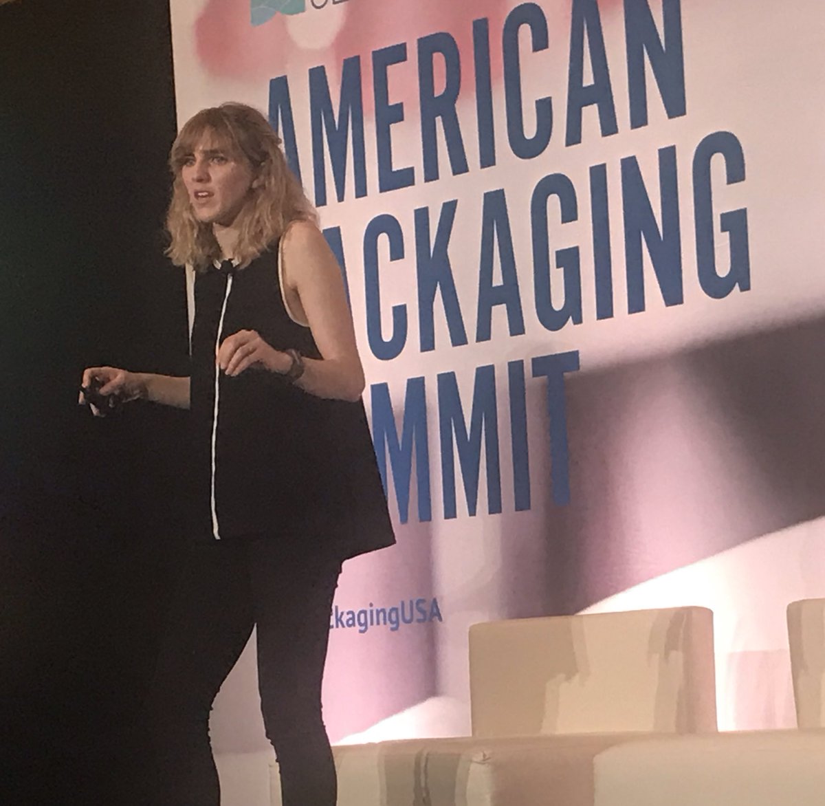 ChelseaLabels's tweet photo. On stage now is Kathryn Ferons, senior designer at @Disney. It’s clear that Disney are master storytellers on screen, at parks and on packaging. @PackagingUSA #PackUS19 https://t.co/GDJvJqvMkQ