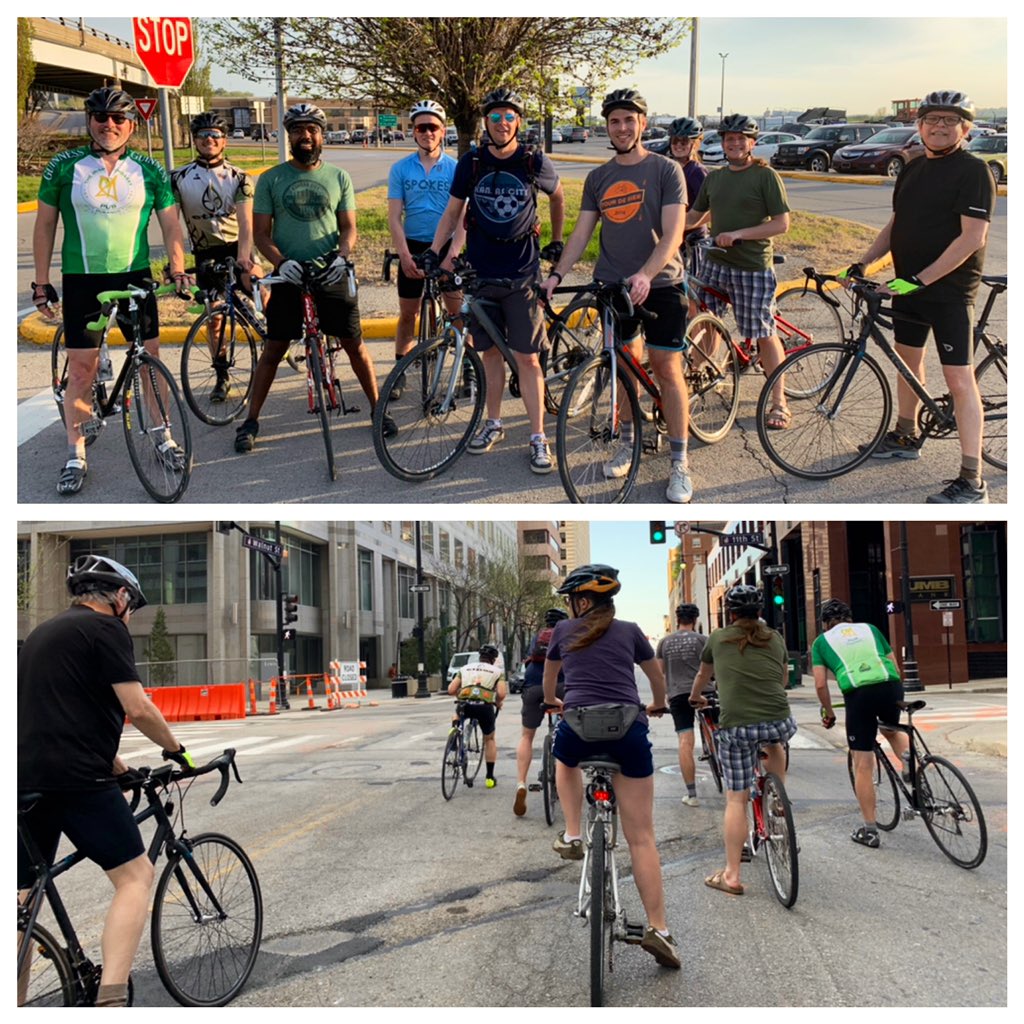 spokeskc's tweet photo. Big thanks to everyone who came out last night for our weekly #KCSocialRide! Whether it was the second time joining us or the second year as a regular, everyone enjoyed the camaraderie and conversation! See you next Tuesday!! #SpokesOnWashington https://t.co/bIUEwvySeC