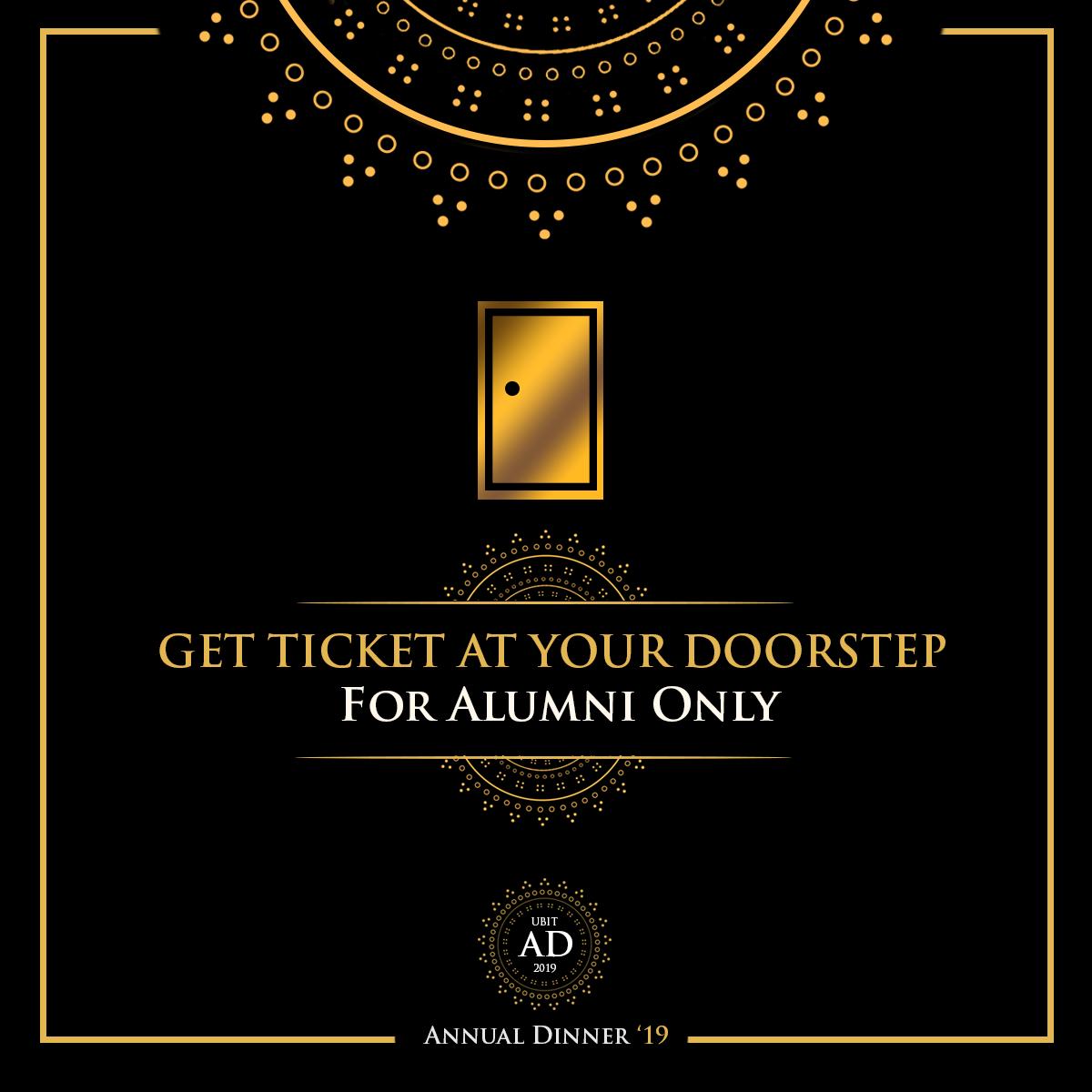 ubitad19's tweet photo. Dear Alumni,
This offer is just for you guys!!
Knowing about you tough schedule we are humbled to inform you that now you can get your passes at your doorsteps &amp; office steps too!!

Book your passes by filling the form below:
https://t.co/eN0LvYKI96

#AD19
#ThePrideAndThePromise https://t.co/ySqpooOvxP