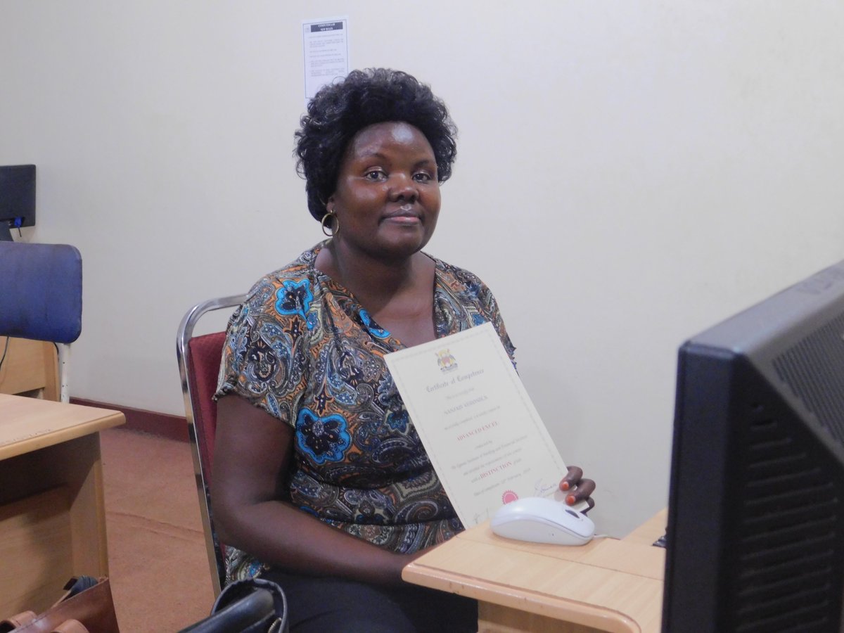 UIBFSTraining's tweet photo. Congratulations to Mrs Veronica Nansasi, National Family Strengthening Coordinator, SOS - Uganda for successfully completing an Advanced Excel course. We wish her well in her holistic career as she continues to support the empowerment of vulnerable children &amp; families
@UgandaSOS https://t.co/0k1GaCTm7Z