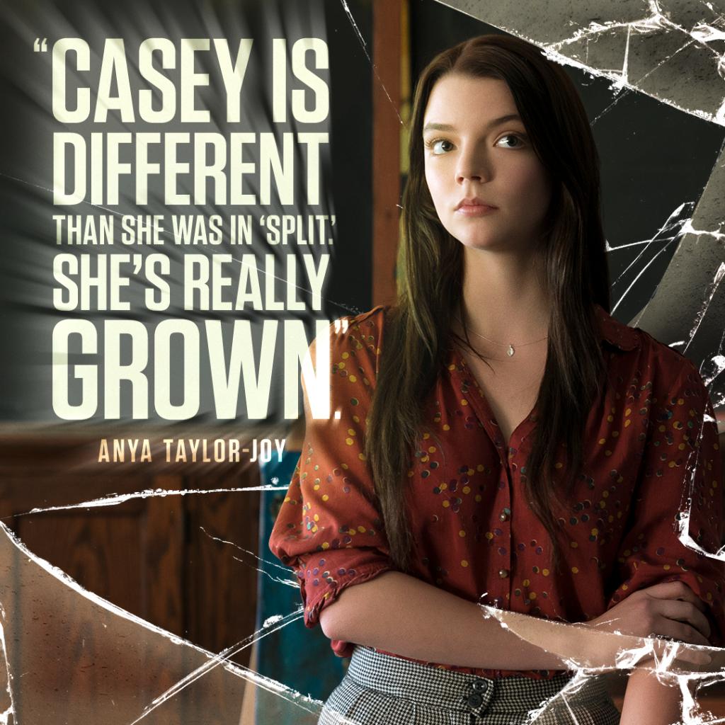 Vidro  Anya Taylor-Joy explica relação entre Casey e Kevin