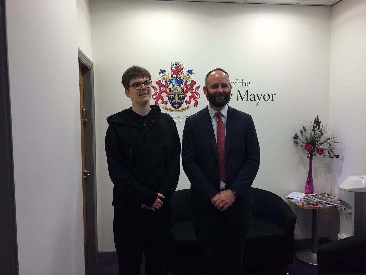 Alexei had a fantastic day shadowing <a href="/salford_mayor/">SalfordMayor</a>. He is full of enthusiasm and can wait to feedback to the rest of the Interns and @HelsBelles18 tomorrow! #supportedinternship <a href="/SalfordCouncil/">Salford City Council</a> <a href="/weare_pure/">Pure Innovations</a> <a href="/EcclesSFCollege/">Eccles Sixth Form College</a> <a href="/SalfordUni/">University of Salford</a>