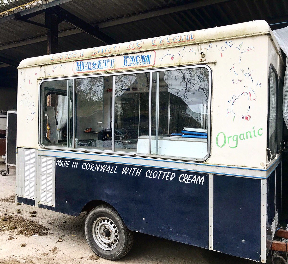 HAVE YOU MET OTTO? 🌟 

He was Rosie’s original matching trailer and they were used together to deliver ice cream around Cornwall 😍 having bought Otto back in the summer last year we have finally got around to restoring him!! 

Updates will follow shortly🍦🍦🍦