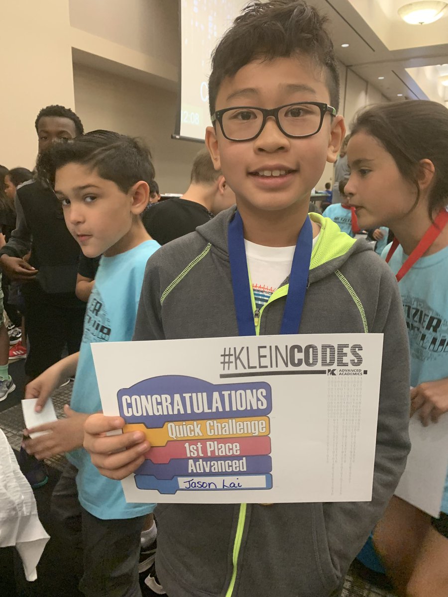 RothKISD's tweet photo. Advanced Quick Challenge Champ! Awesome job Jason! #KLEINCODES #firstplace #RothRams 👏👏👏 https://t.co/u5pyPgZWQU