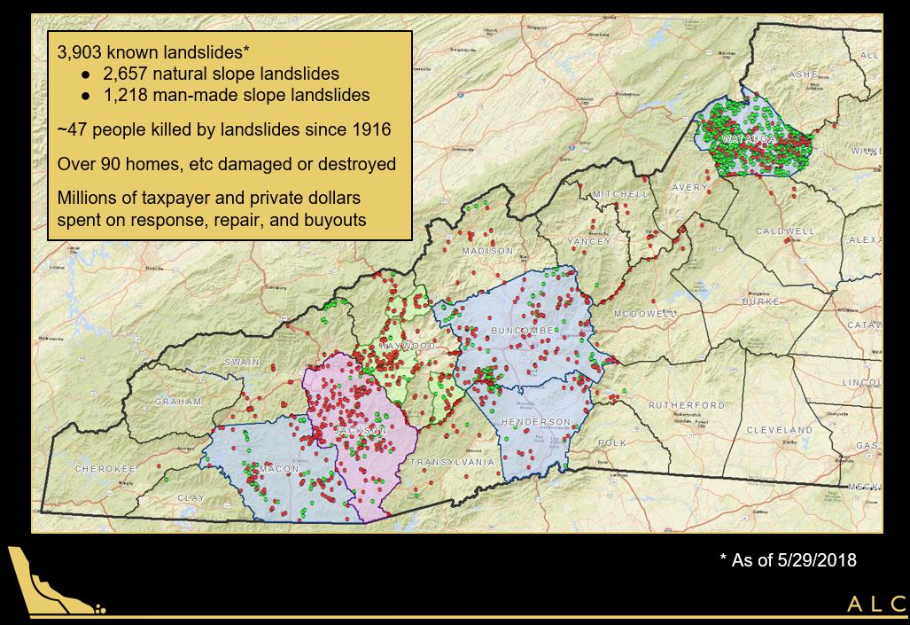 JB: Why should we care about #landslides? Check out the infographic on North Carolina landslides below #CIWebinar: