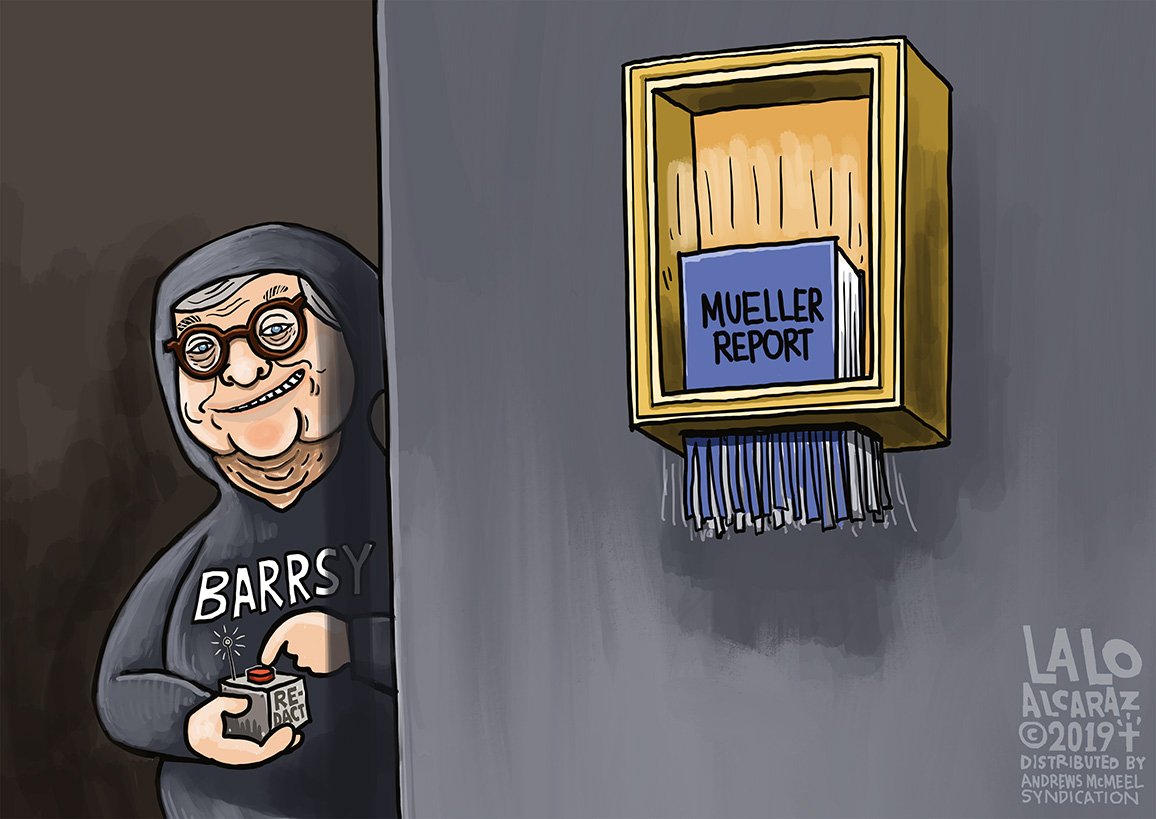 selfhelpessays's tweet photo. Top story: @laloalcaraz: 'The Art of Barrsy. Opens Thursday, 4/20. Please share #laloalcaraz cartoons! #MuellerThursday #MuellerCoverUp ' https://t.co/aAELtw6E0y, see more https://t.co/kmwyOUYn0X