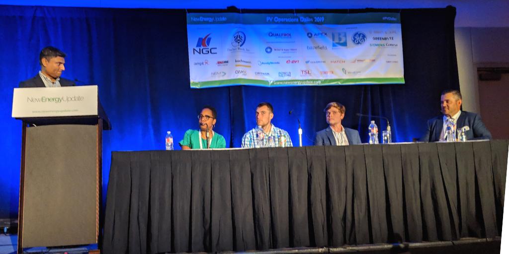 quantyzed's tweet image. Wrapping up Day 1,@Quantyzed founder Sameer Sirdeshpande representing @SolarInMASS at #PVOperations Dallas moderated Designing #Solar  Farms with great insights from Natalie Clark @SouthernPowerCo Brock Taute @InvenergyLLC Kyle Cooper @CCRSolar  Joe Brotherton @MillerBrosSolar